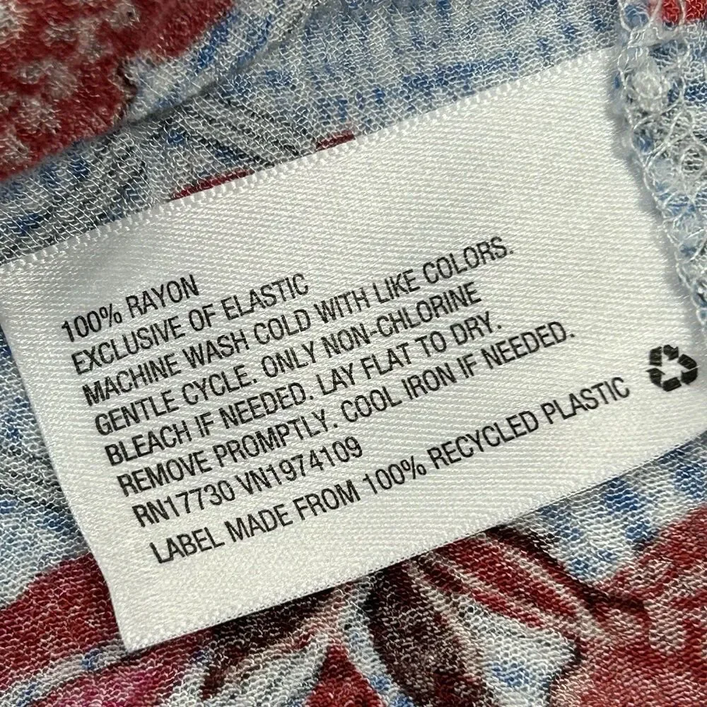 Knox Rose Plus Size XXL Spaghetti Sundress Blue Red Floral Midi Smocked Colorful - Picture 10 of 15